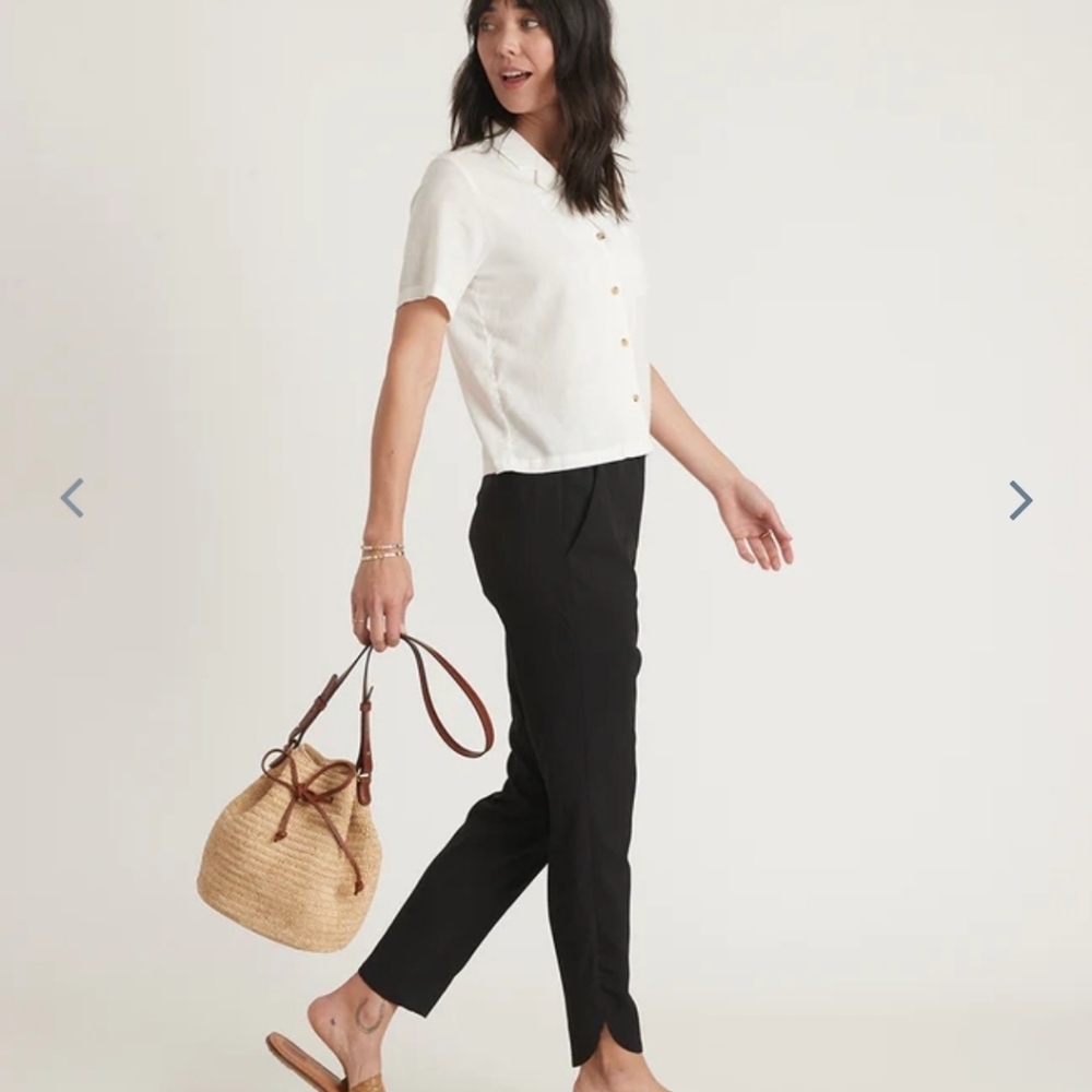Marine Layer Black Allison Pant Large Petite